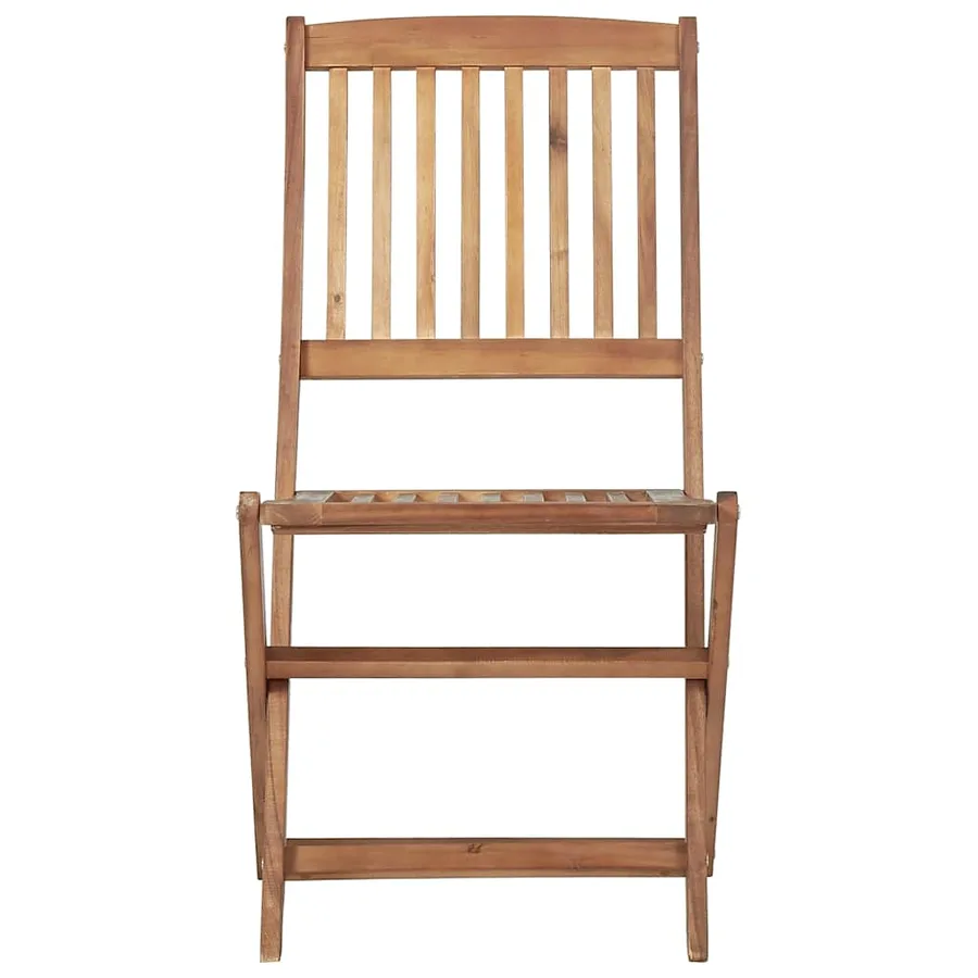Chaises pliables d'extérieur et coussins lot de 8 Bois d'acacia - 11