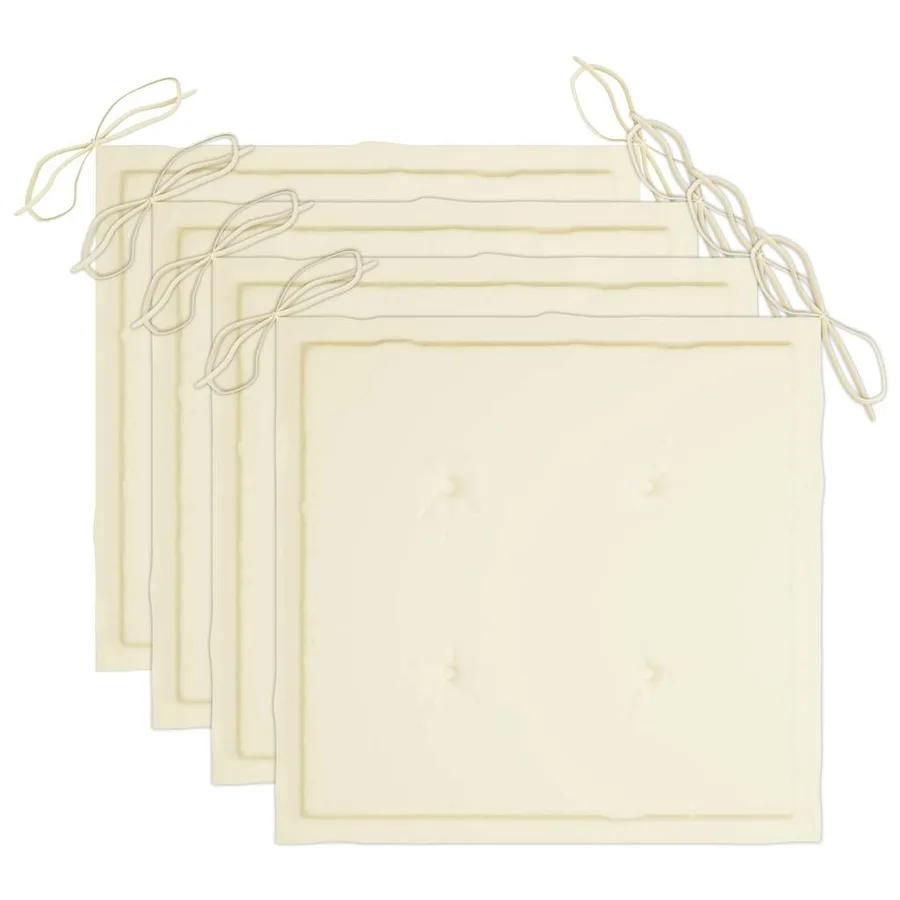 Mobilier à dîner d'extérieur pliable 5 pcs avec coussins bambou - 7