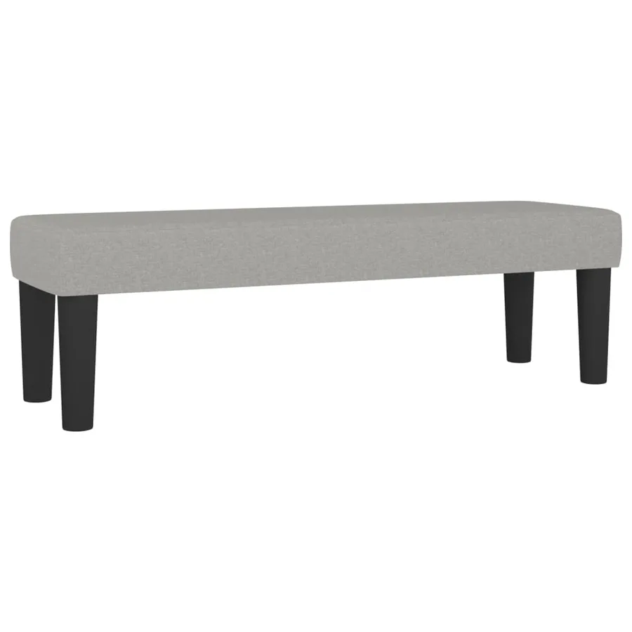 Sommier à lattes de lit avec matelas Gris clair 140x190cm Tissu - 7