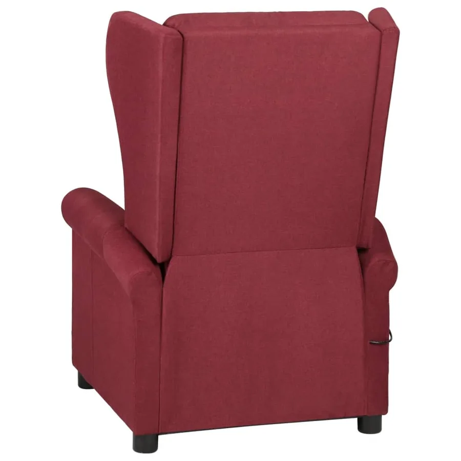 Fauteuil de massage Rouge bordeaux Tissu - 5