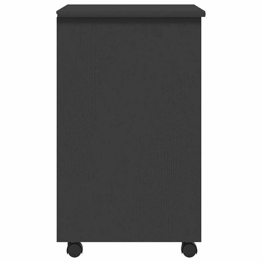 Armoire roulante avec tiroirs MOSS gris bois de pin solide - 7