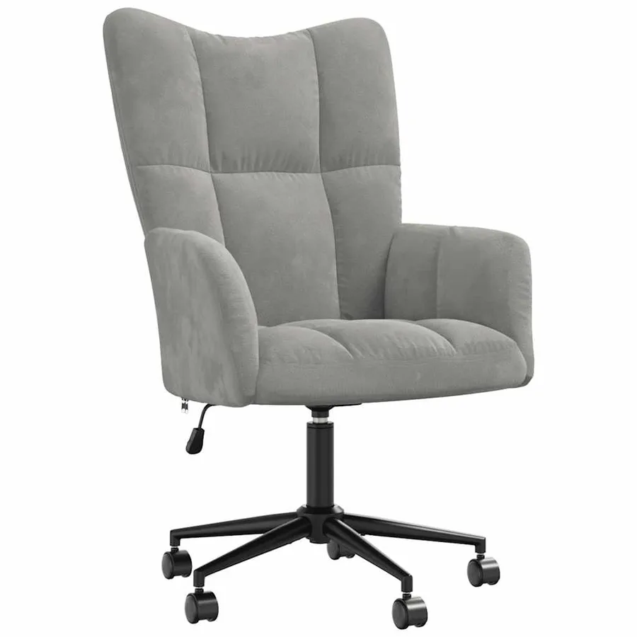Chaise de relaxation Gris clair Velours - 2