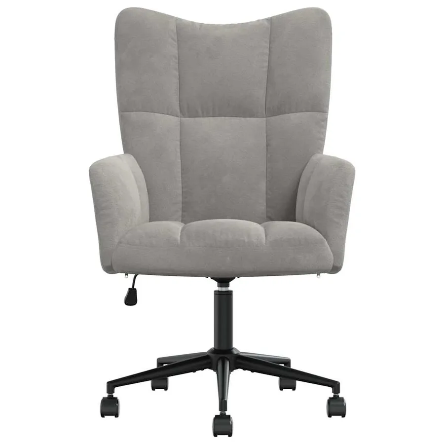Chaise de relaxation Gris clair Velours - 3