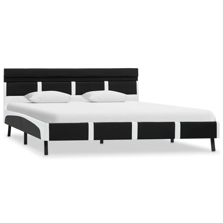 Cadre de lit avec LED sans matelas noir 120x200 cm - 2