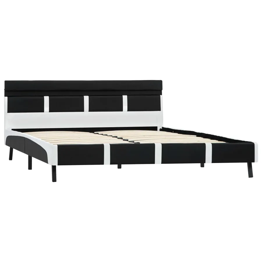 Cadre de lit avec LED sans matelas noir 120x200 cm - 3