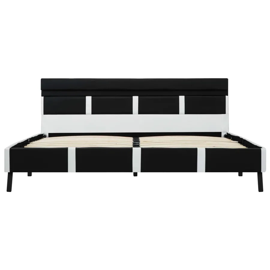Cadre de lit avec LED sans matelas noir 120x200 cm - 4