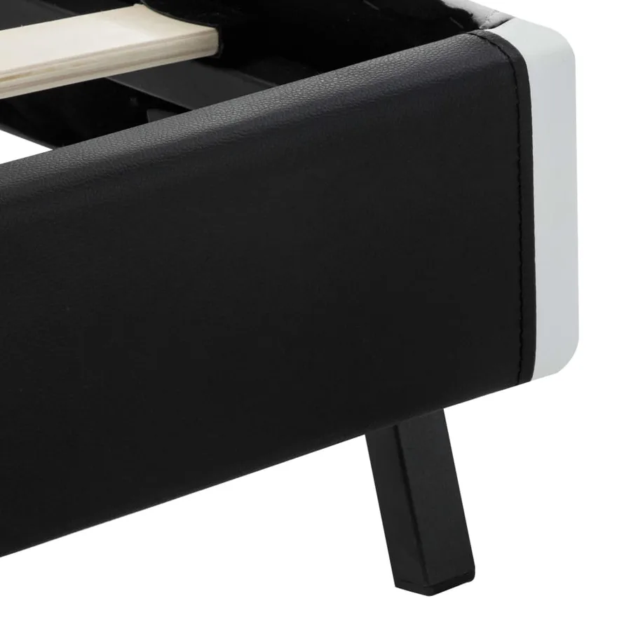 Cadre de lit avec LED sans matelas noir 120x200 cm - 7