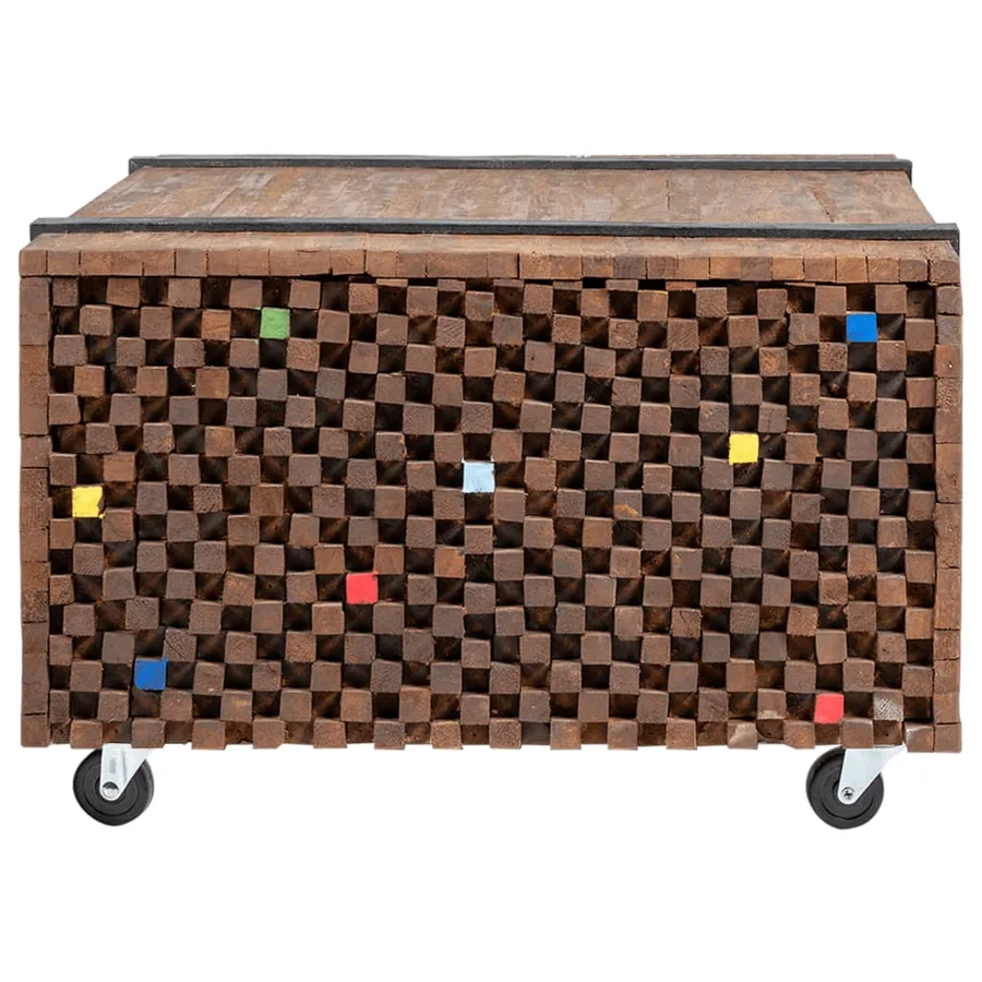 Table d'appoint en teck 60 x 60 x 38 cm - 3