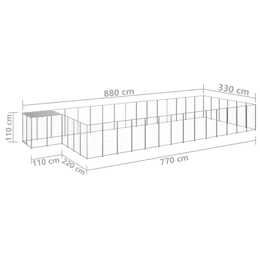 Chenil Argenté 26,62 m² Acier - 6