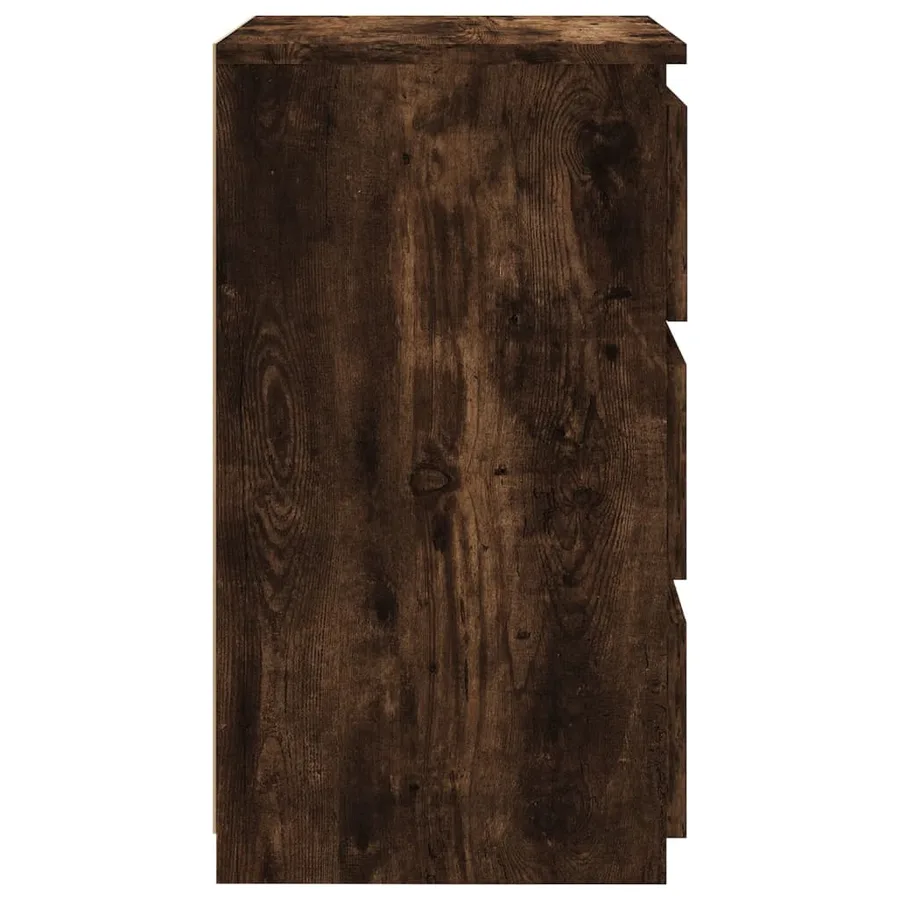 Table de chevet Chêne fumé 40x35x62,5 cm Bois d'ingénierie - 5