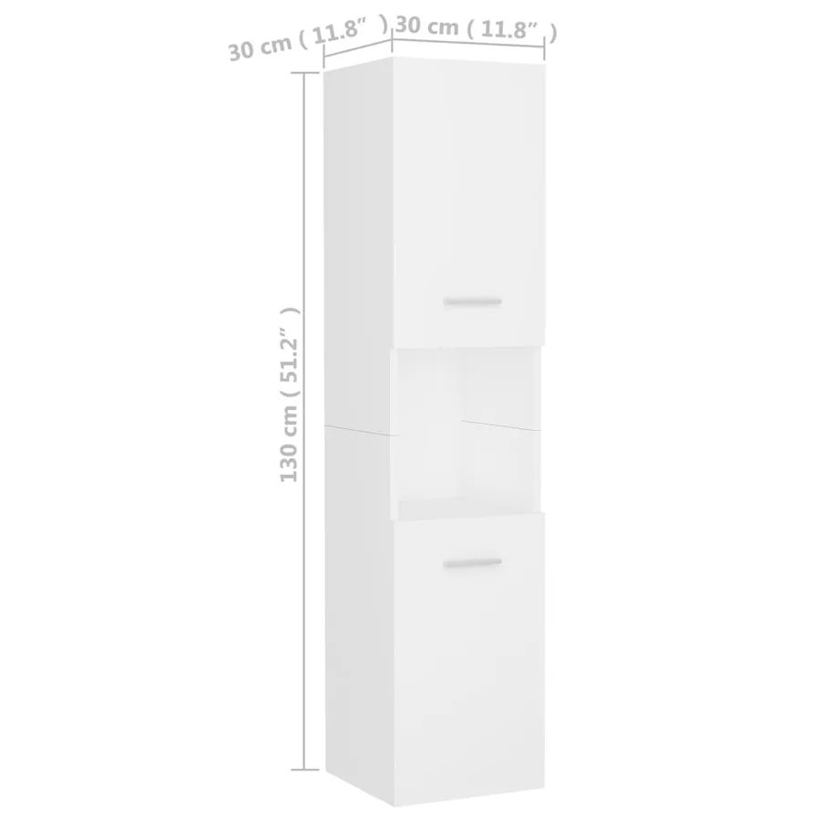Ensemble de meubles de salle de bain Blanc Aggloméré - 13