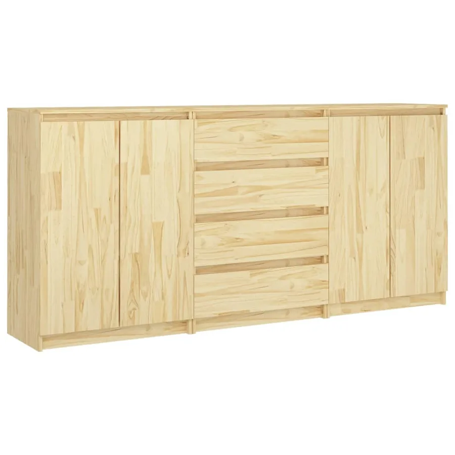 Armoires latérales 3 pcs Bois de pin massif - 2
