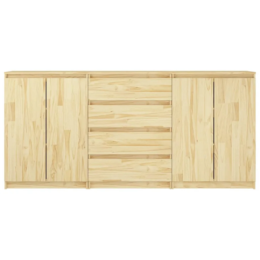 Armoires latérales 3 pcs Bois de pin massif - 4