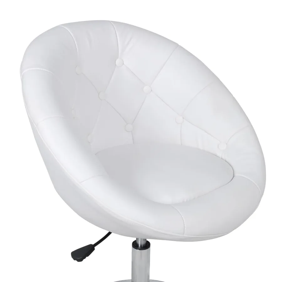 Tabouret de bar Blanc Similicuir - 5