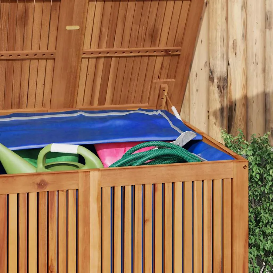 Boîte de rangement de jardin 175x80x75 cm bois massif d'acacia - 4