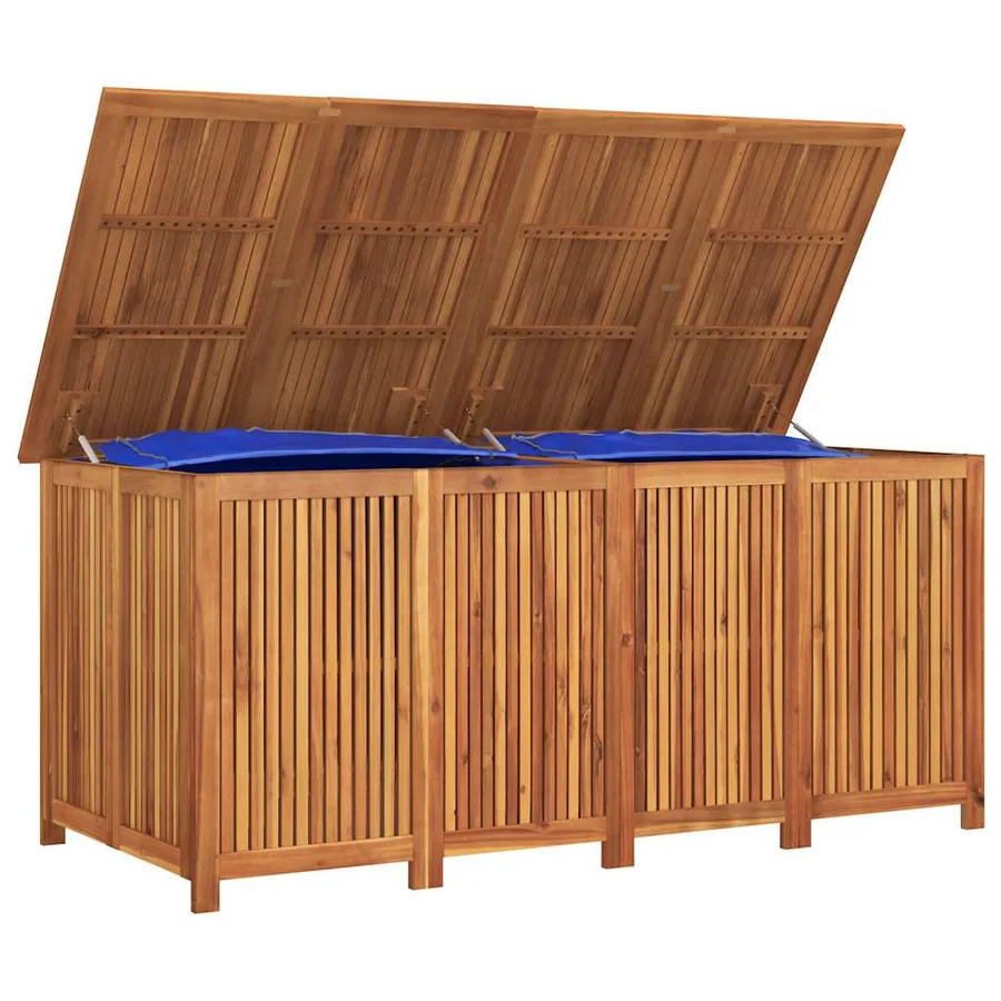 Boîte de rangement de jardin 175x80x75 cm bois massif d'acacia - 5