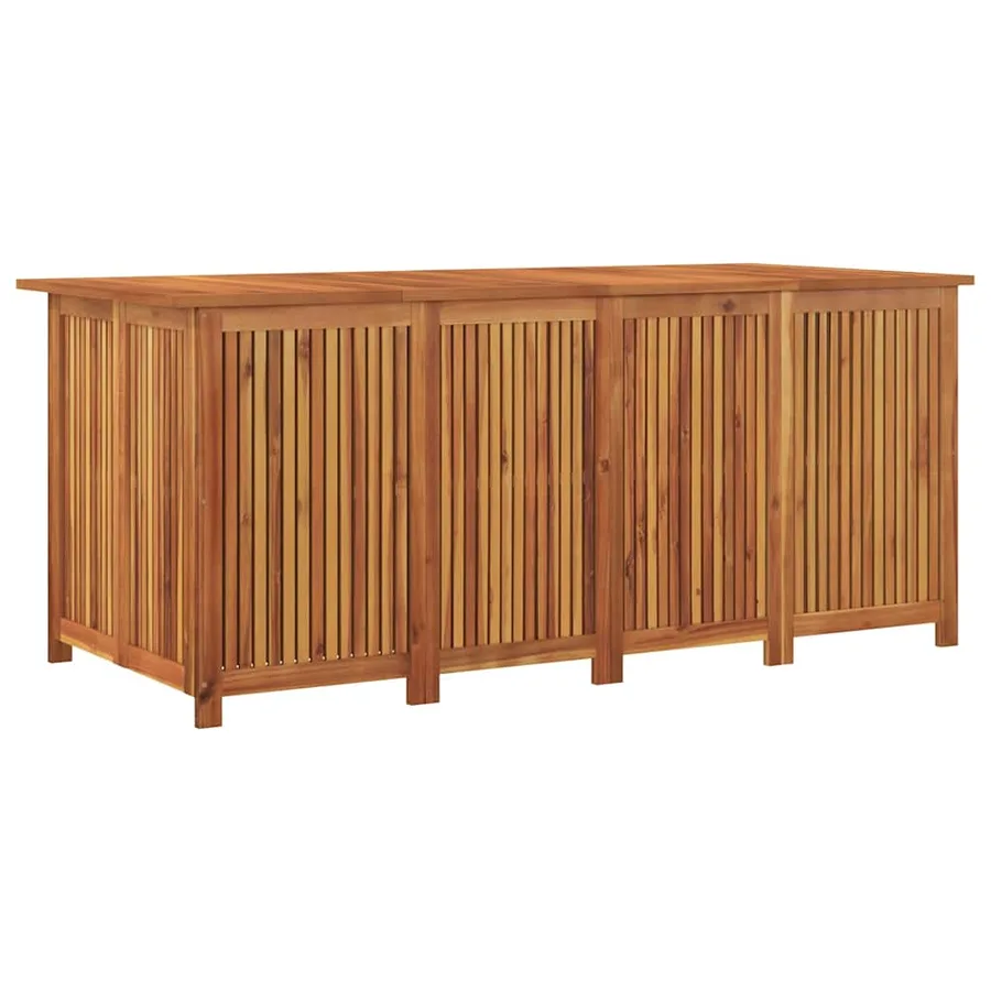 Boîte de rangement de jardin 175x80x75 cm bois massif d'acacia - 9