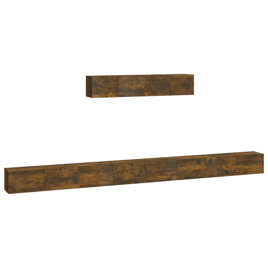 Ensemble de meubles TV 6 pcs Chêne fumé Bois d'ingénierie - 2