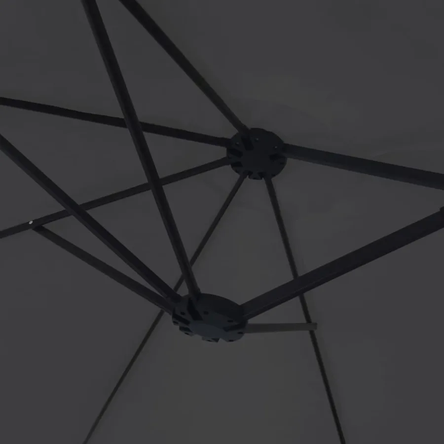 Parasol de jardin à double tête noir 449x265 cm - 6