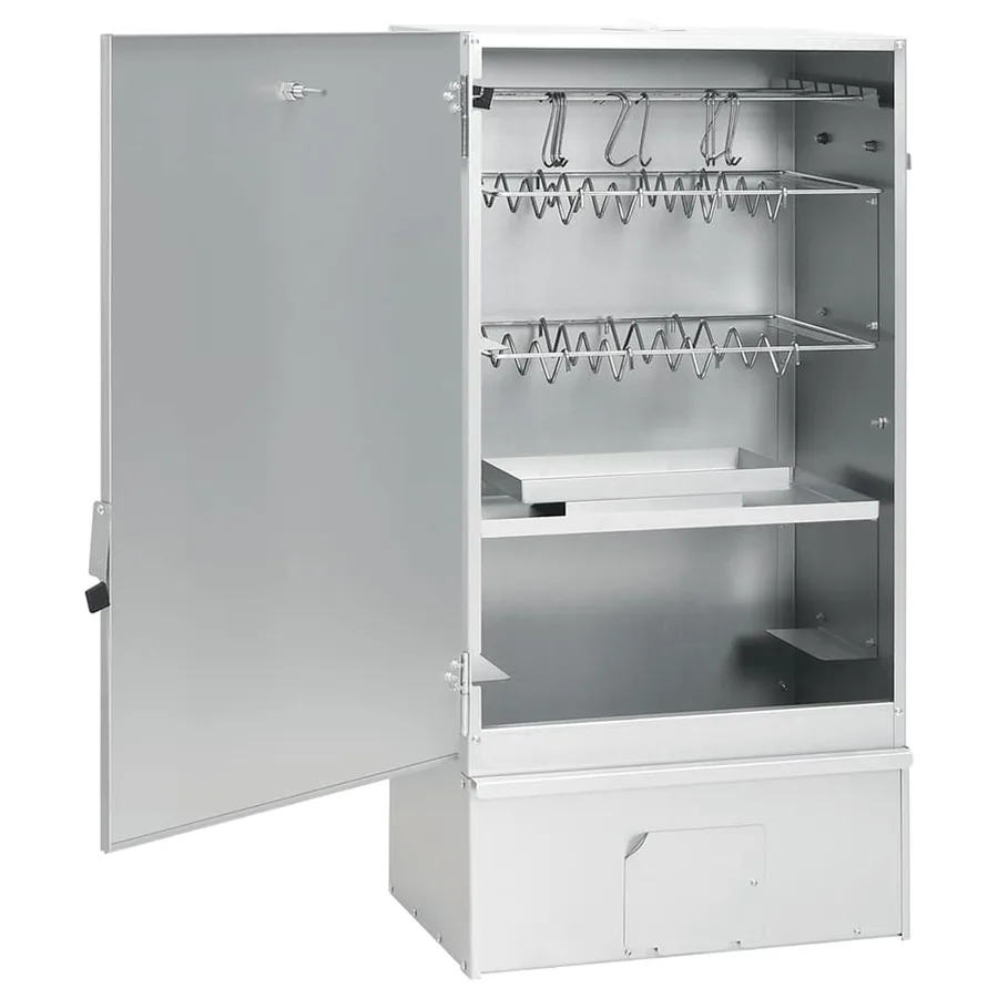 Fumoir à four à barbecue avec copeaux de bois 44,5x29x83 cm - 6