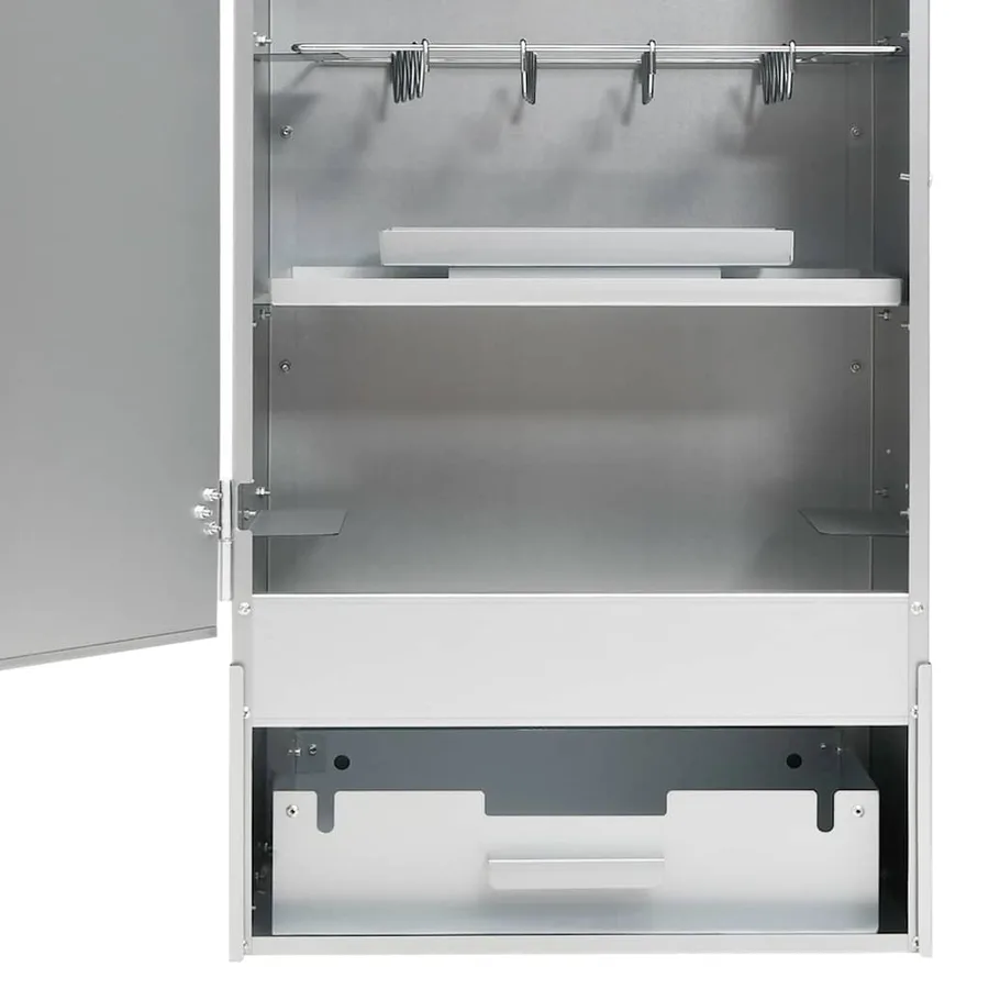 Fumoir à four à barbecue avec copeaux de bois 44,5x29x83 cm - 9