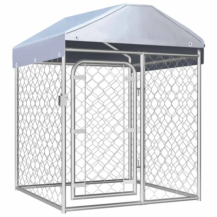 Chenil extérieur avec toit 100 x 100 x 125 cm