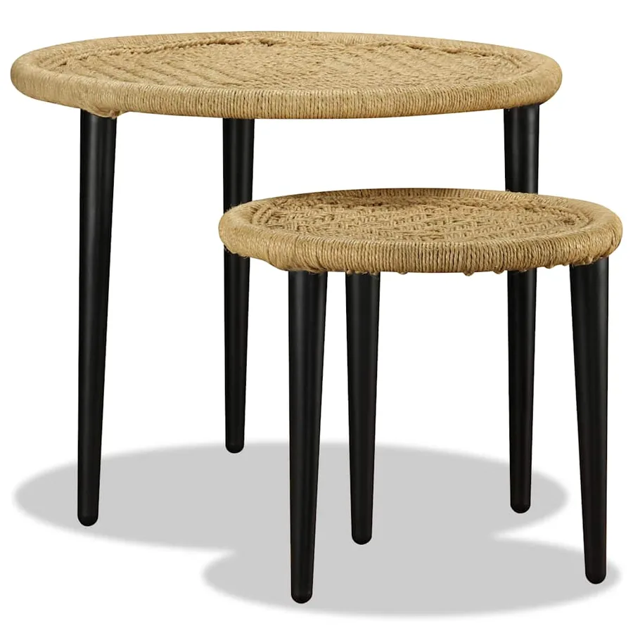 Table basse 2 pcs jute naturelle - 2
