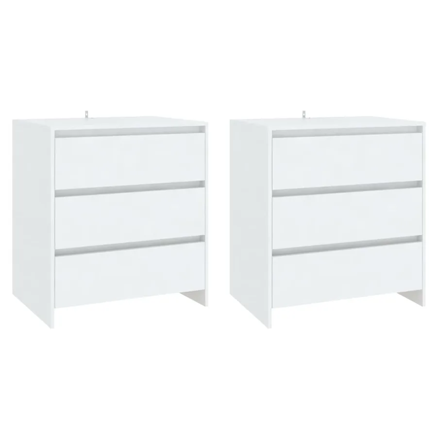 Buffets 3 pcs Blanc Bois d'ingénierie - 3