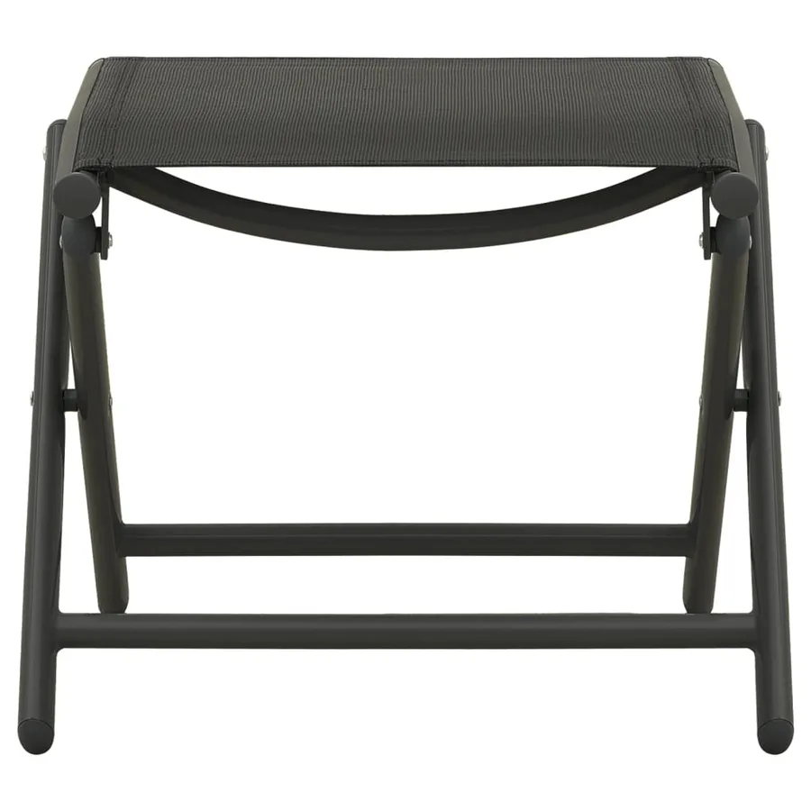 Salon de jardin 3 pcs textilène et aluminium noir - 9