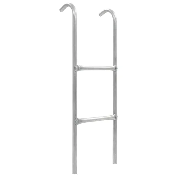 Échelle de trampoline à 2 marches Acier Argenté 102,6 cm