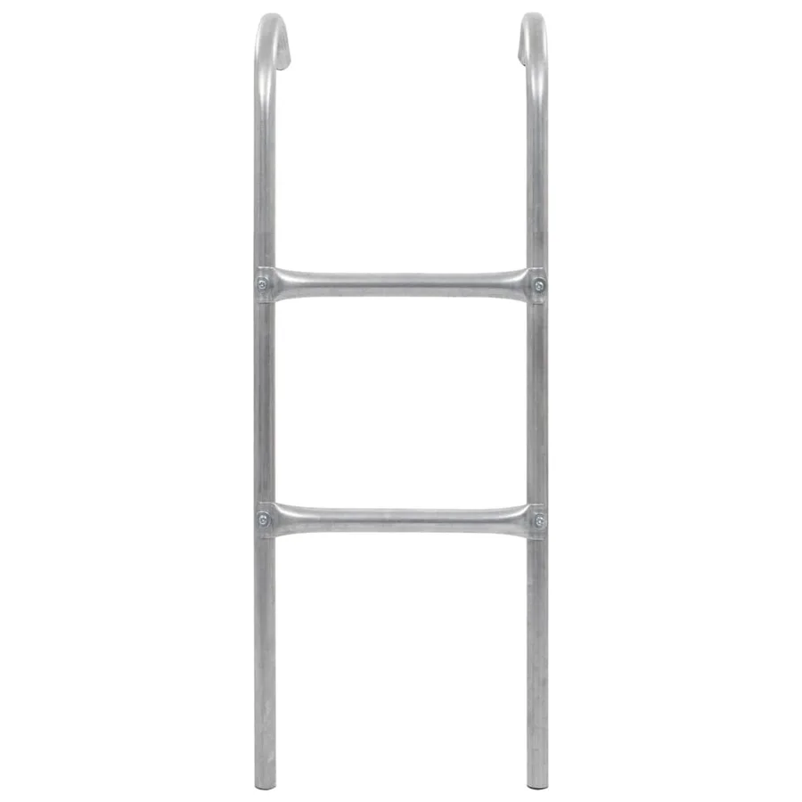 Échelle de trampoline à 2 marches Acier Argenté 102,6 cm - 2