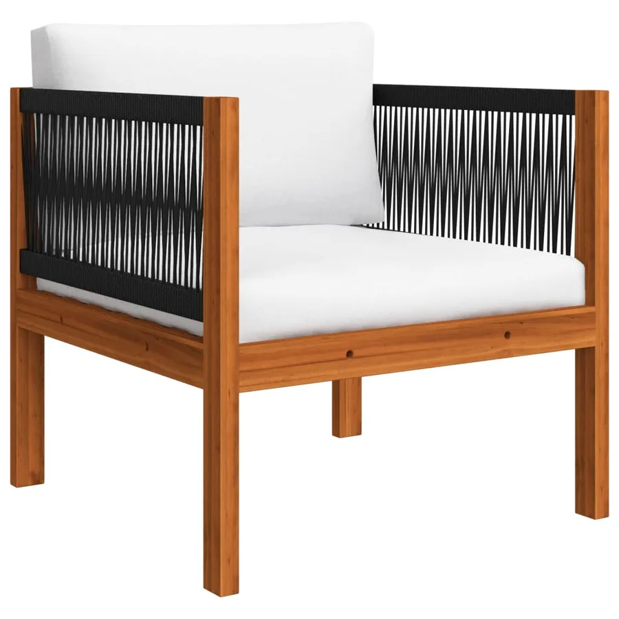 Salon de jardin 7 pièces avec coussins Crème 63 x 63 cm - 14