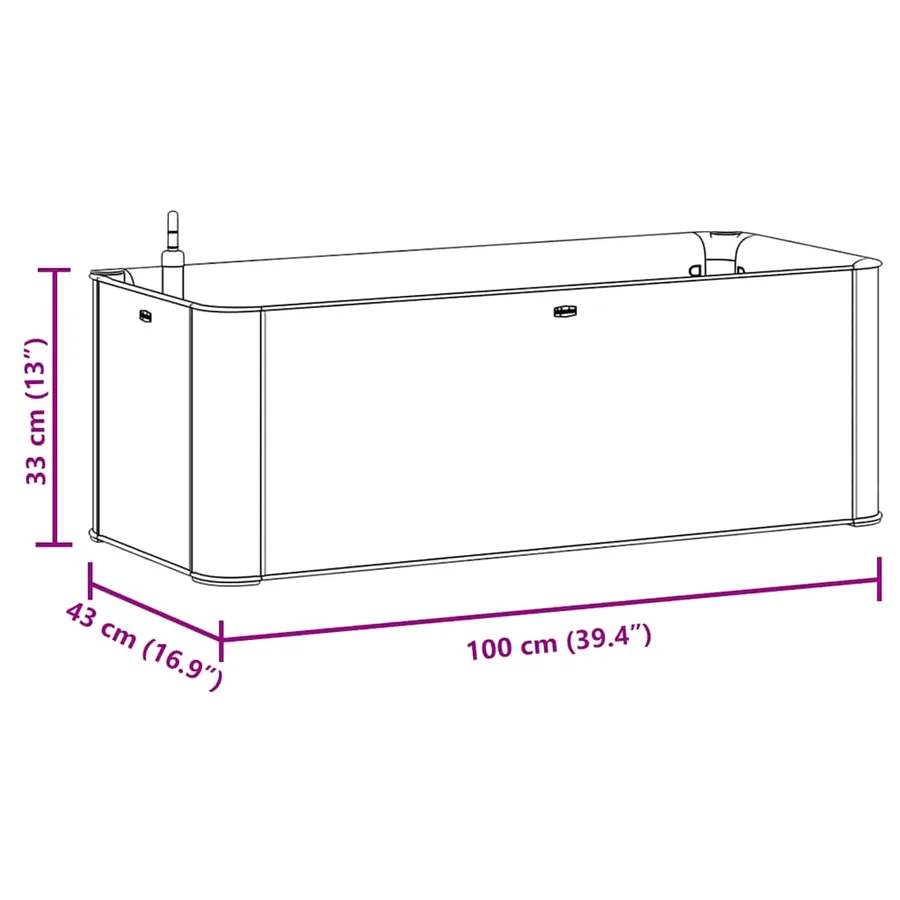 Lit surélevé de jardin avec système d'arrosage Moka 100x43x33cm - 8