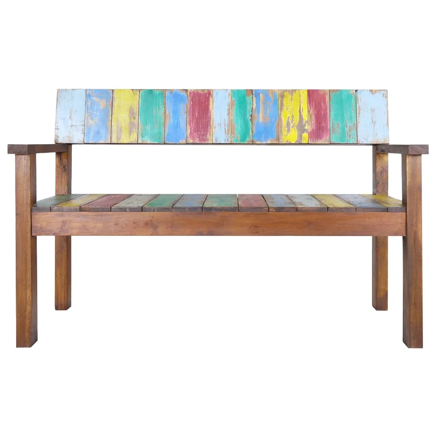 Banc 115 cm Bois de récupération massif - 2