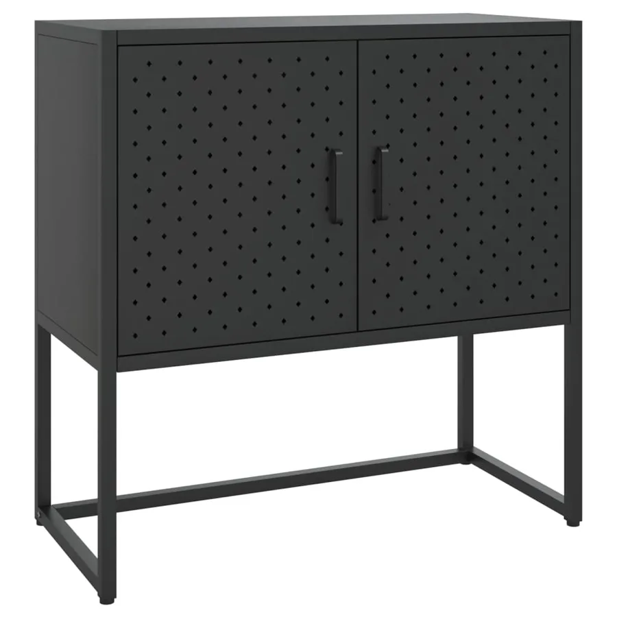 Buffet Noir 75x35x75 cm Acier - 2