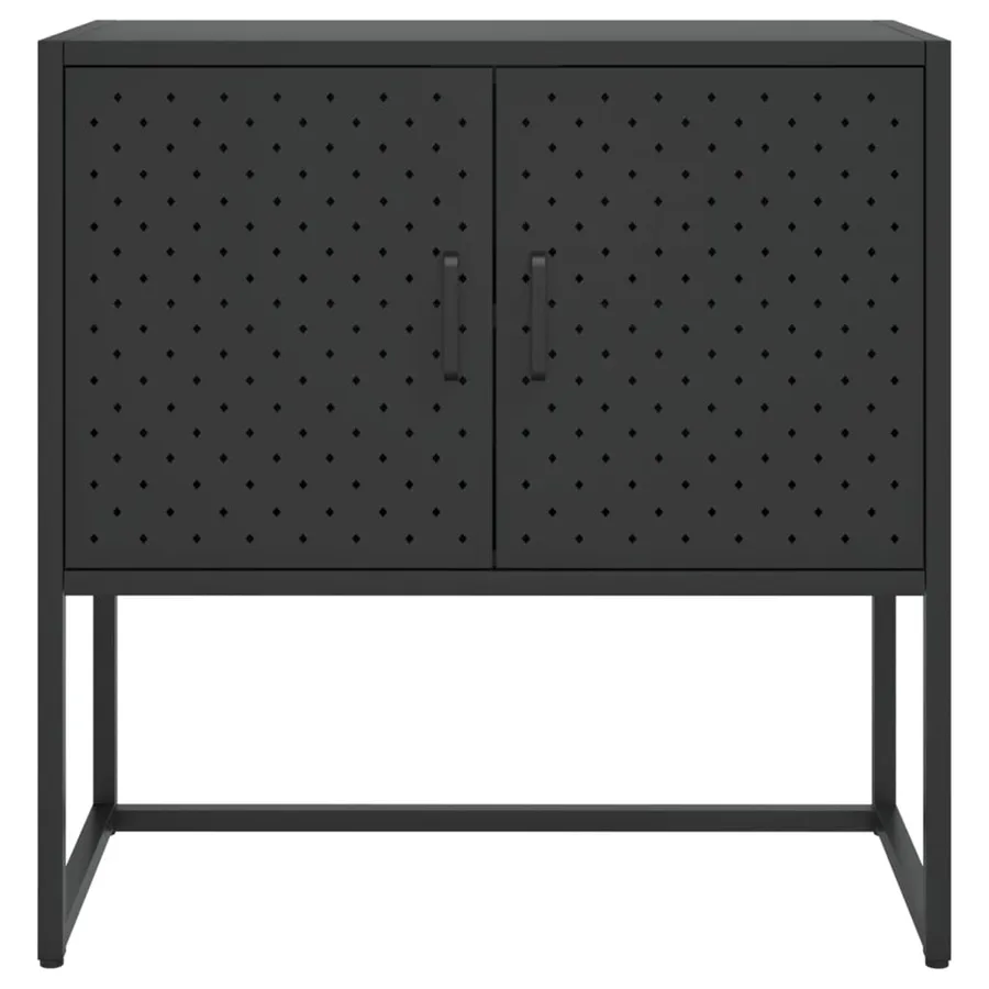 Buffet Noir 75x35x75 cm Acier - 5