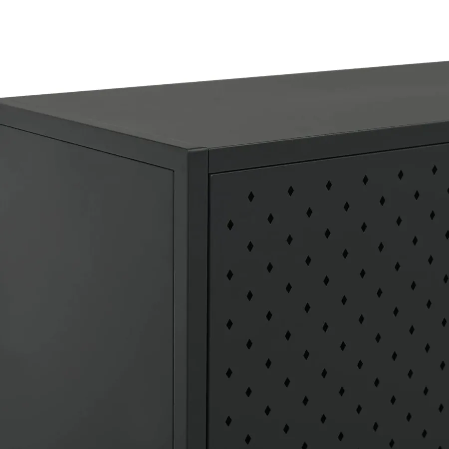 Buffet Noir 75x35x75 cm Acier - 8