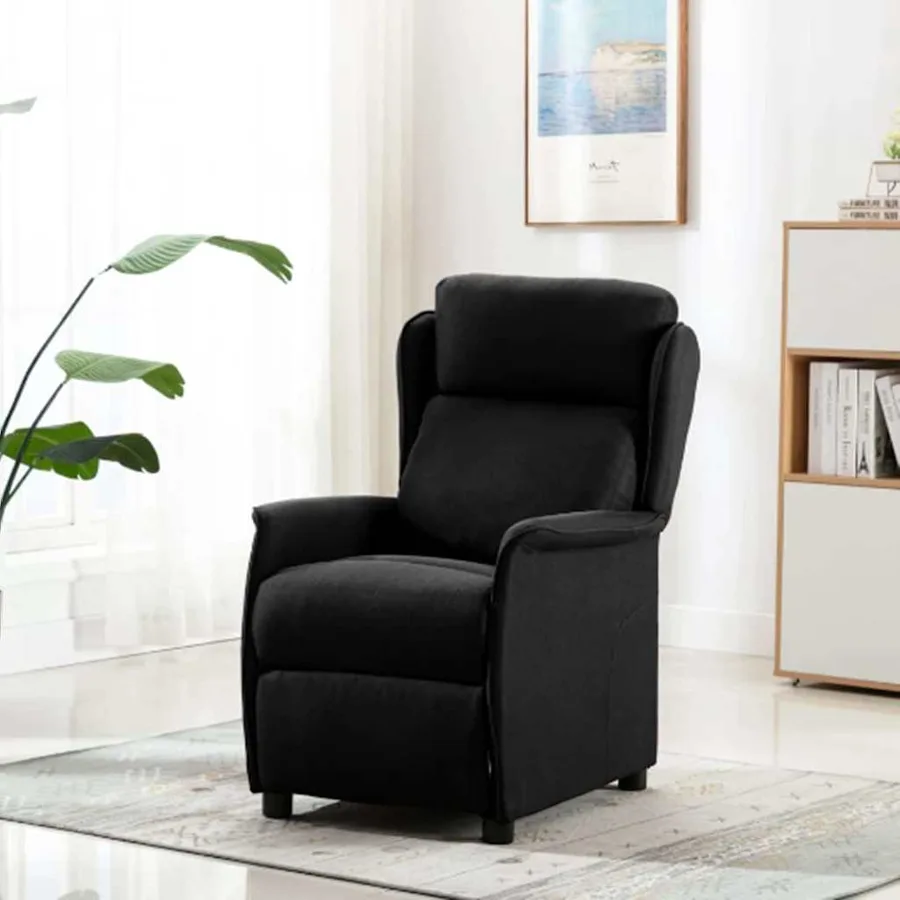 Fauteuil inclinable Noir 66.5 x 94 x 101.5 cm Polyester - 2