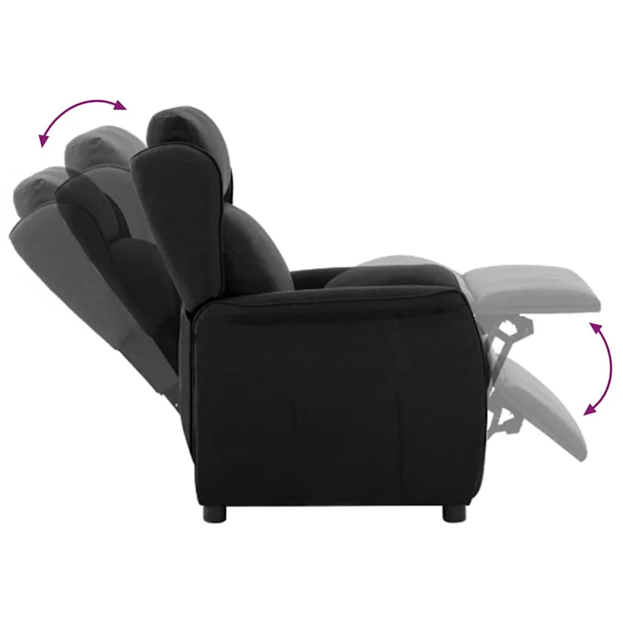 Fauteuil inclinable Noir 66.5 x 94 x 101.5 cm Polyester - 7