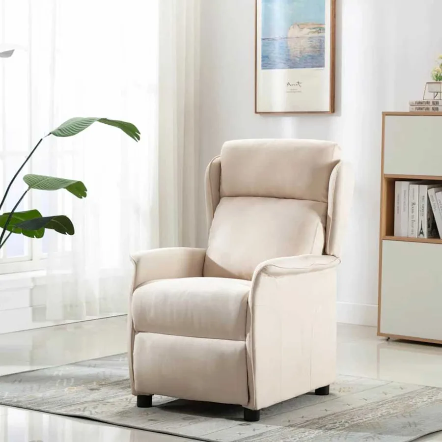 Fauteuil inclinable Crème 66.5 x 94 x 101.5 cm Polyester - 2
