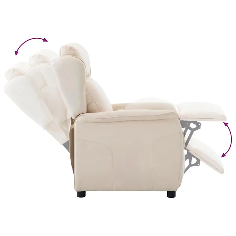 Fauteuil inclinable Crème 66.5 x 94 x 101.5 cm Polyester - 7