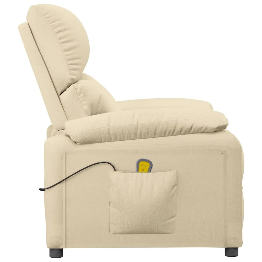 Fauteuil de massage Crème Tissu - 5