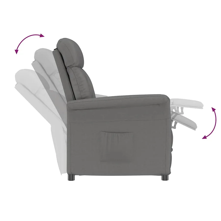 fauteuil Gris foncé Microfibre - 6