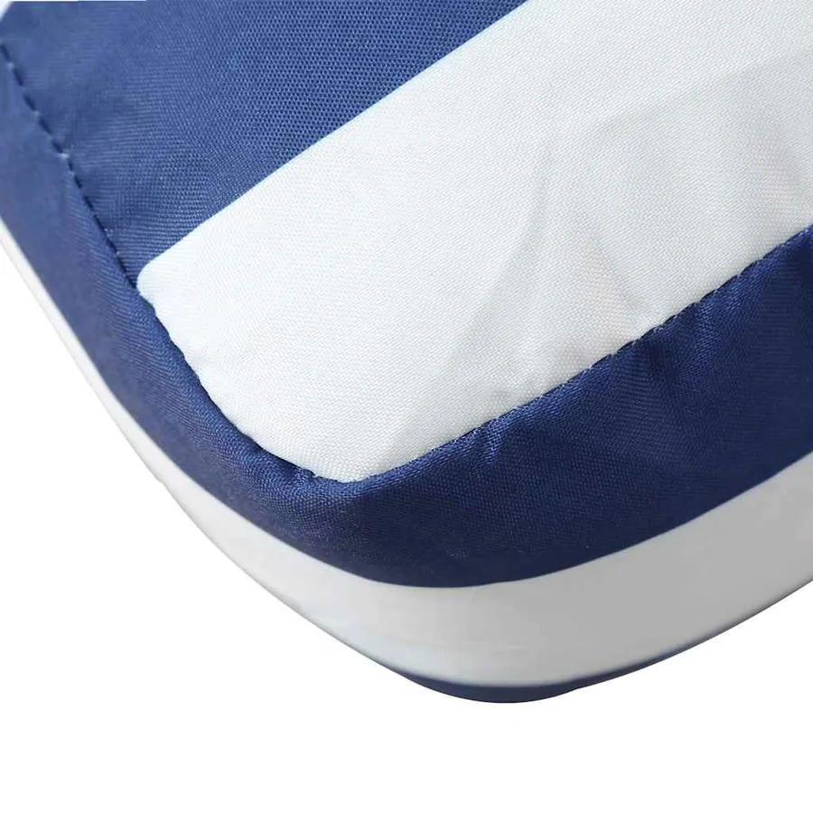 Coussins de palette lot de 3 rayures bleues/blanches - 7