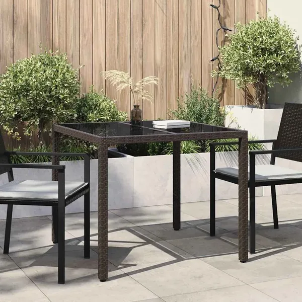Table de Jardin Marron 90 x 90 x 75 cm polyrotin