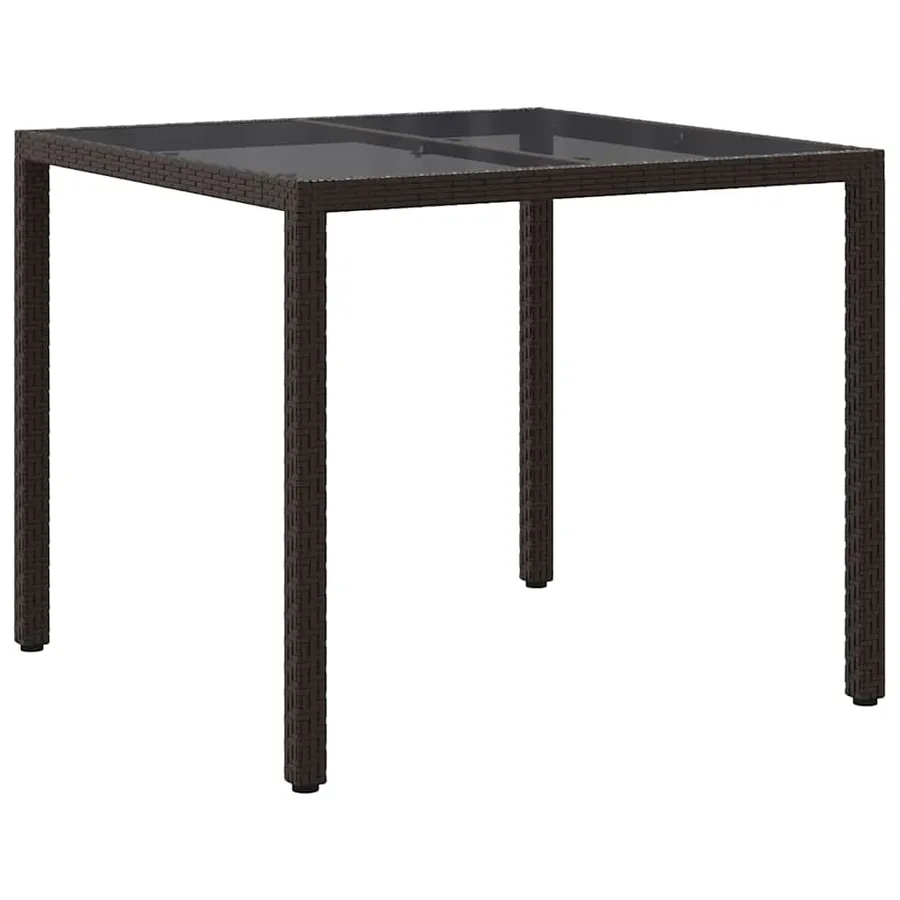 Table de Jardin Marron 90 x 90 x 75 cm polyrotin - 5