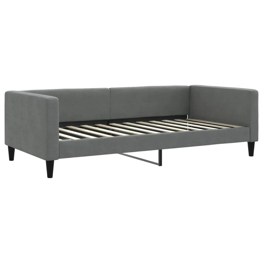 Lit de repos gris foncé 100x200 cm tissu - 2