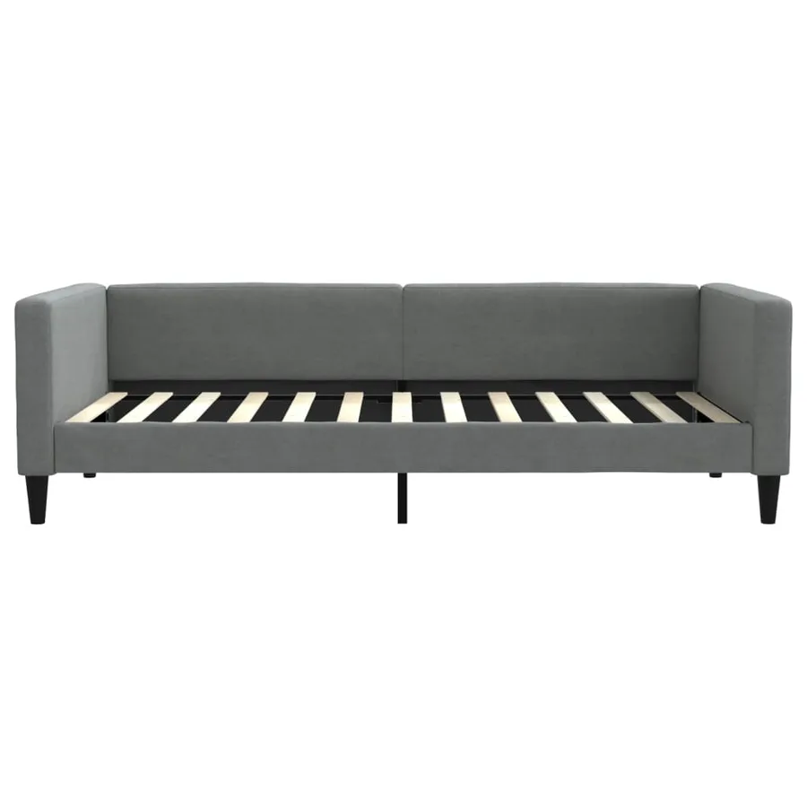 Lit de repos gris foncé 100x200 cm tissu - 3