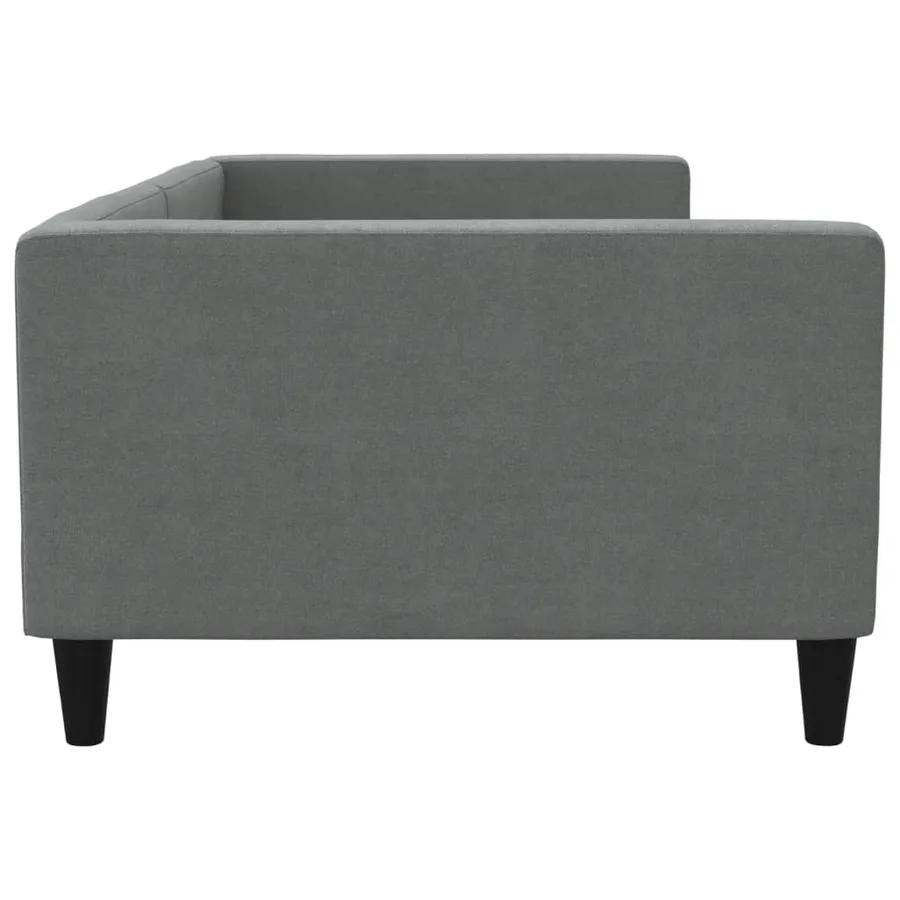 Lit de repos gris foncé 100x200 cm tissu - 4