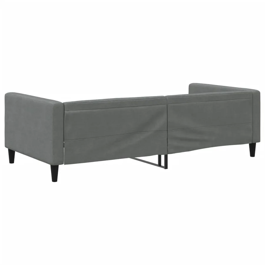 Lit de repos gris foncé 100x200 cm tissu - 5